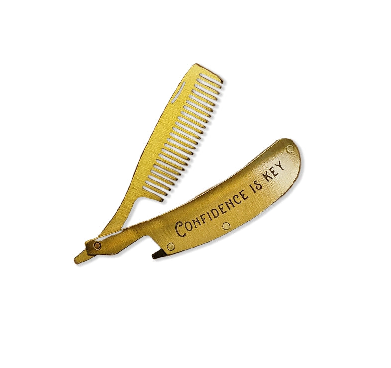 Men's Styling Tool: Folding Beard and Mustache Comb