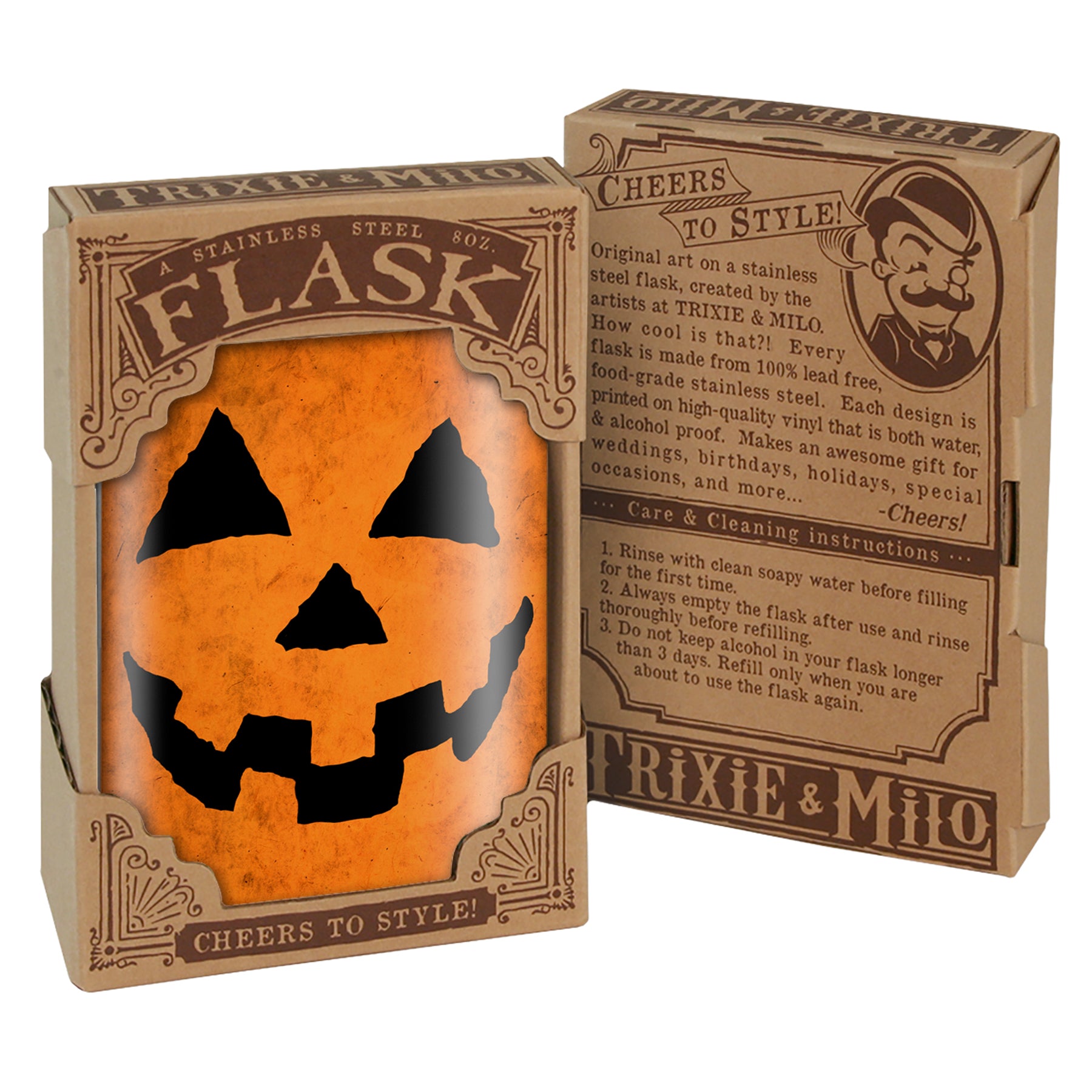 Flask: Jack-o'-Lantern, Halloween Pumpkin