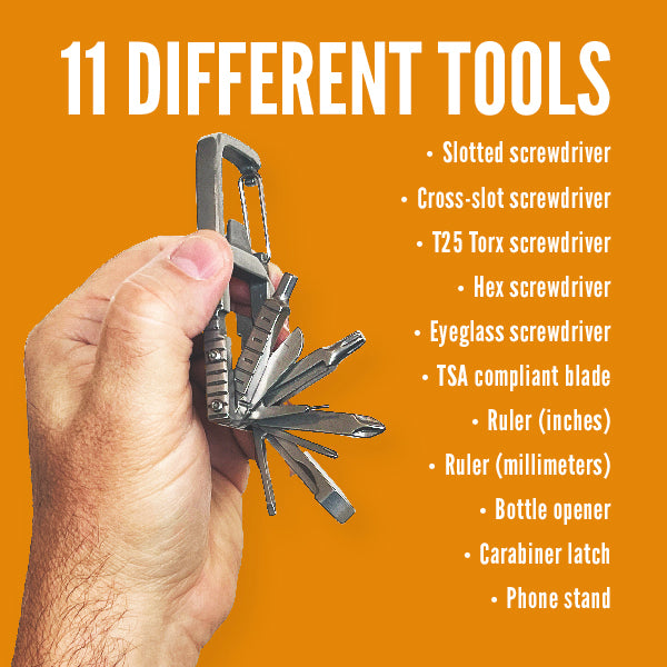 "The Fix Is In" Screwdriver Multi-tool & Carabiner