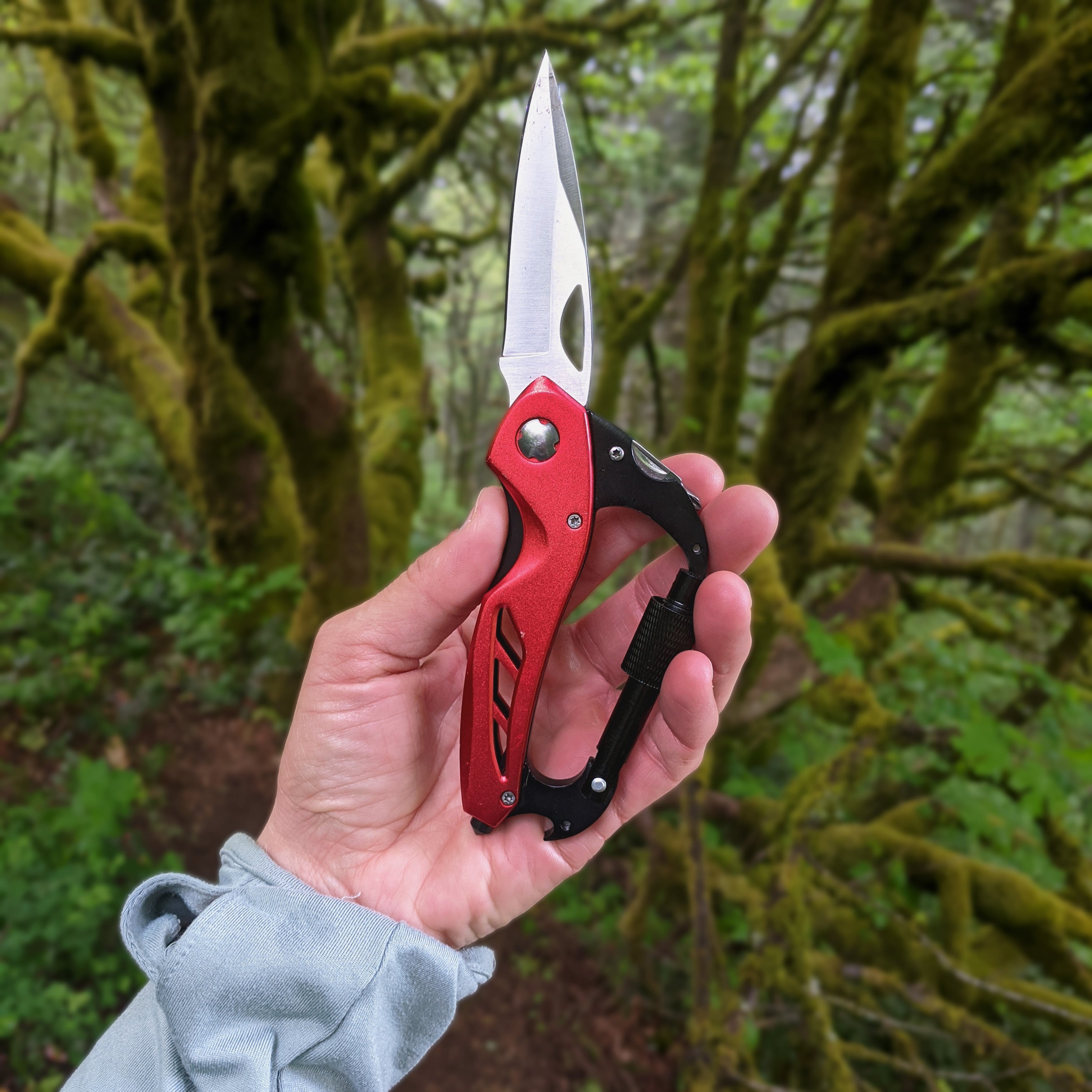 lifestyle outdoors locking blade fix it carabiner multitool and pocket knife for every day carry