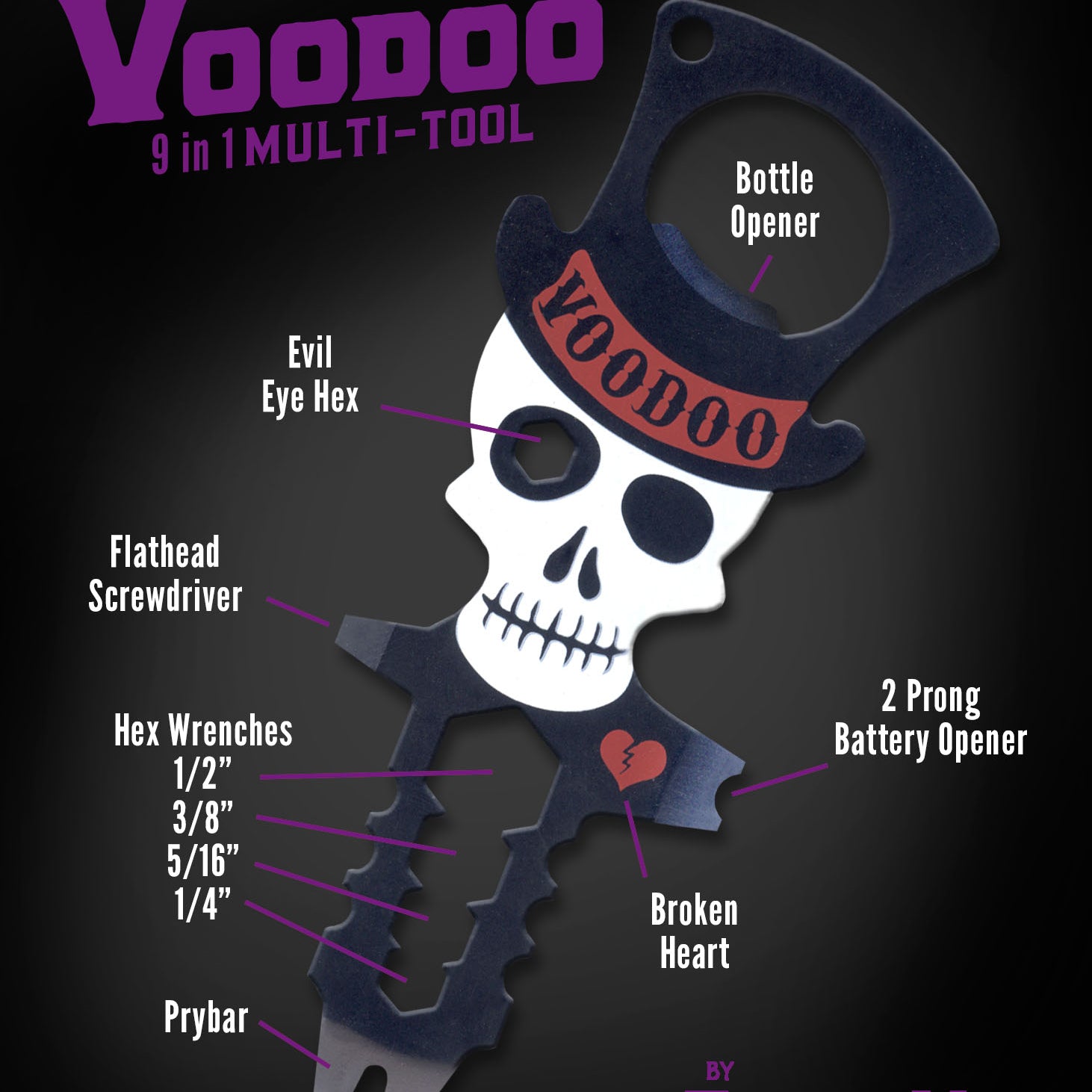 The Voodoo Doll Multifunction Pocket Tool Portable and pocket sized preparedness. Great as everyday carry for DIY projects, camping, backpacking, glamping or hiking! 